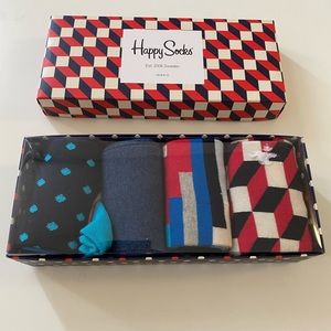 Nwb happy socks 4 different styles and colors sz M